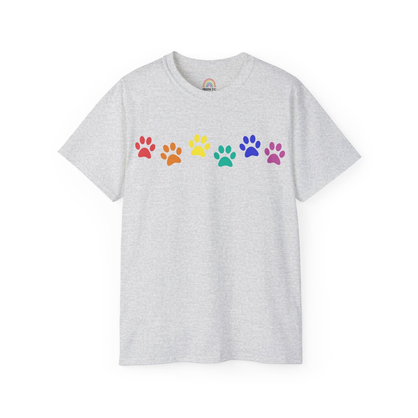 Rainbow Paw Prints Unisex Ultra Cotton Tee