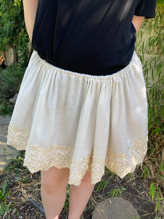 White Frilly Petticoat Skirt